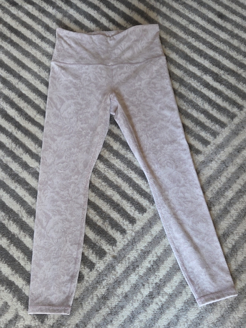 Athleta Light Pink Floral-Patterned Women's Leggings